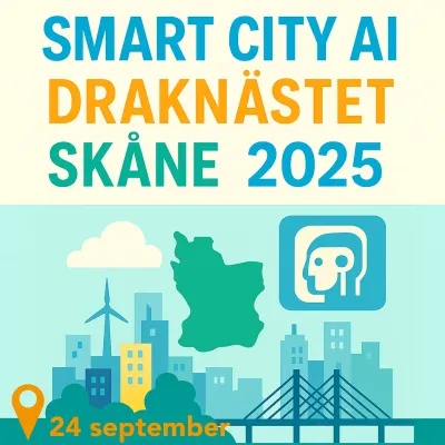 Smart City AI Draknästet Skåne 2025 event poster